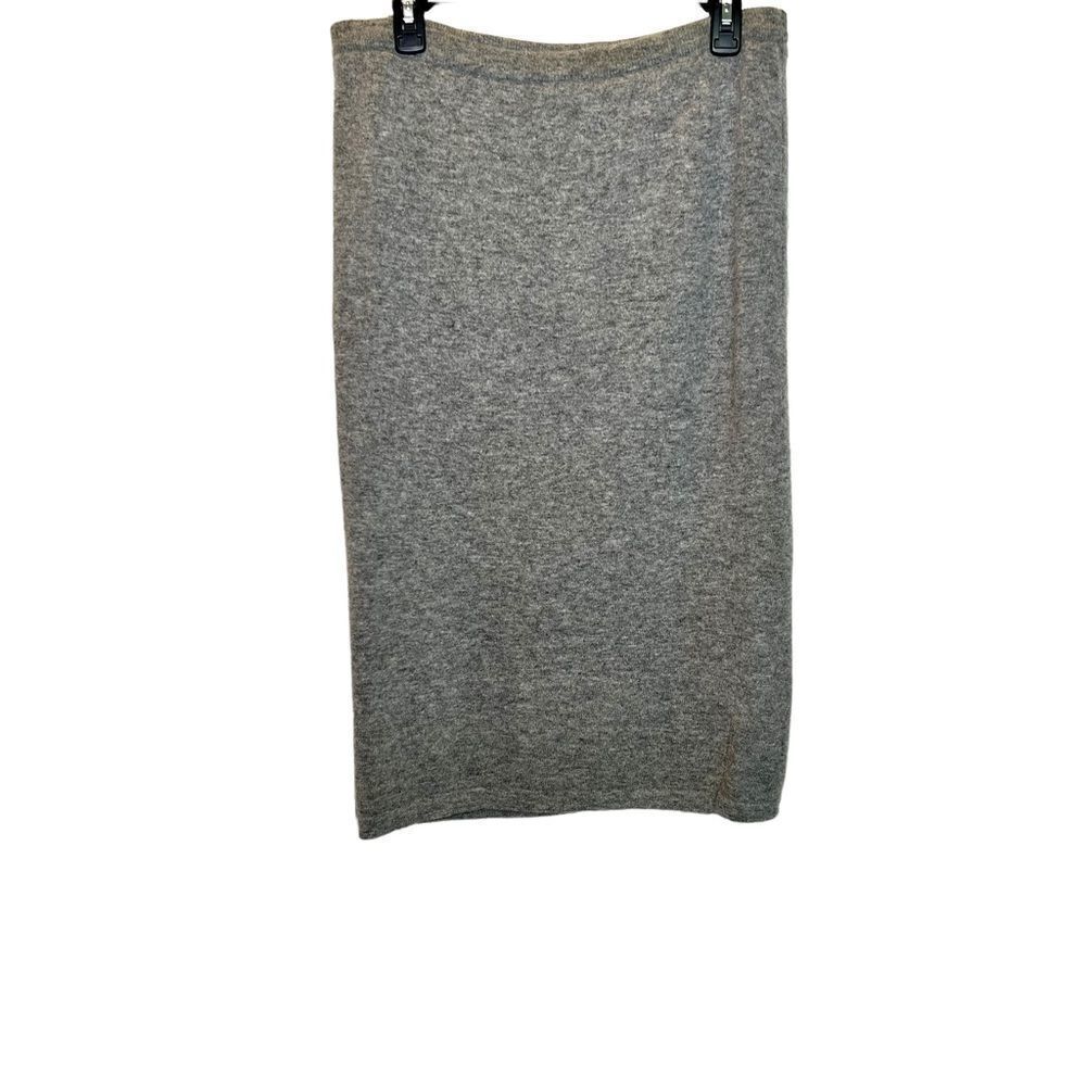 Vintage Lambswool Cashmere Blend Pencil Skirt by L'ULTIMA in Gray Size Large